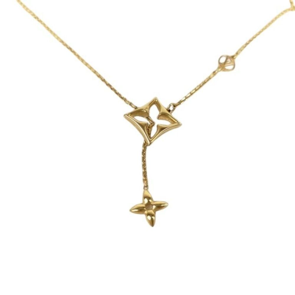 LOUIS VUITTON Louis Vuitton Necklace Flowergram M01234 Gold Metal Women's